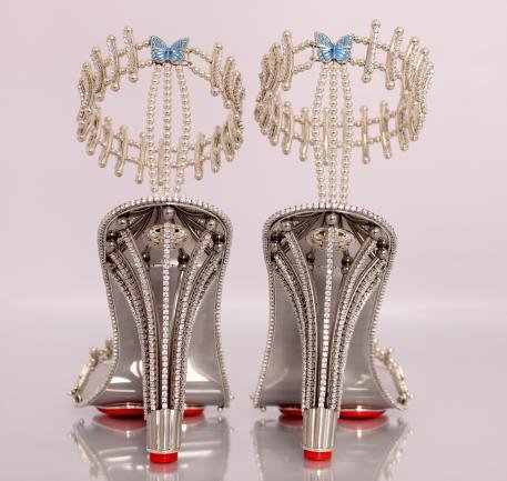 chaussure Beyoncé or diamant